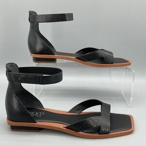 NEW Franco Sarto Women’s Elisa Ankle Strap Sandals Black Size 9M